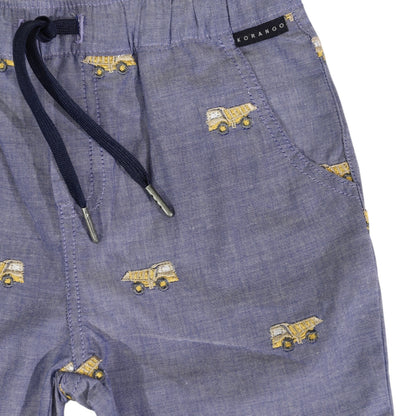 Korango - Embroidered Truck Chambray Short - Dark