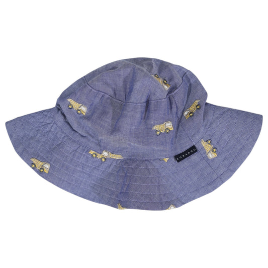 Korango - Embroidered Truck Chambray Sun Hat - Dark