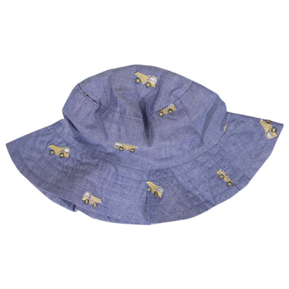 Korango - Embroidered Truck Chambray Sun Hat - Dark