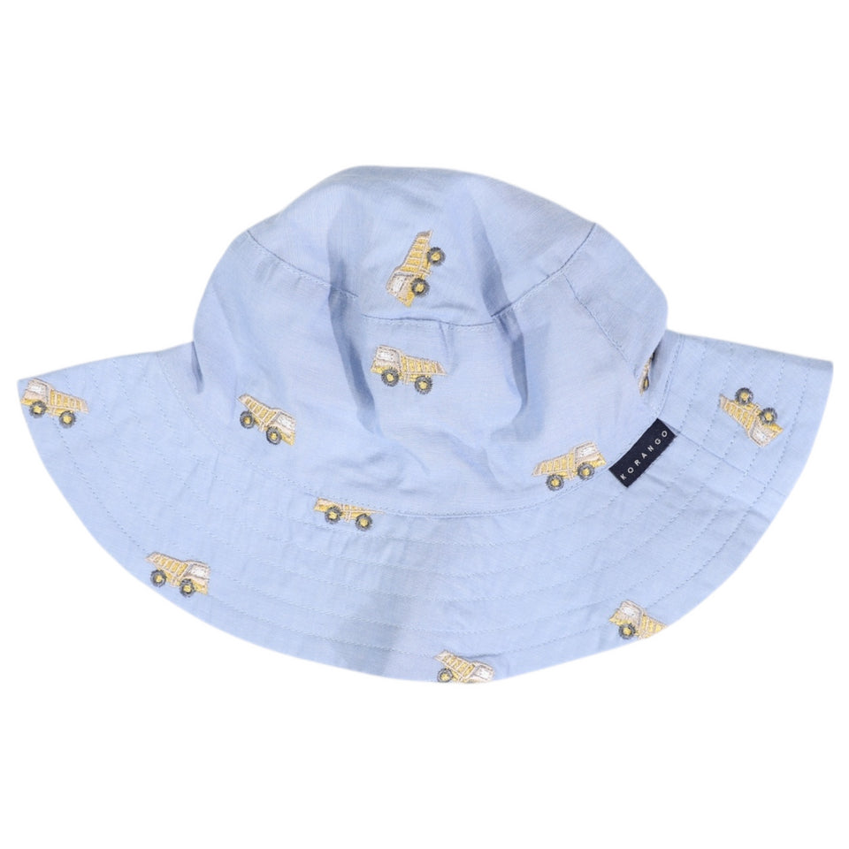 Korango - Embroidered Truck Chambray Sun Hat - Light