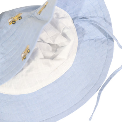 Korango - Embroidered Truck Chambray Sun Hat - Light