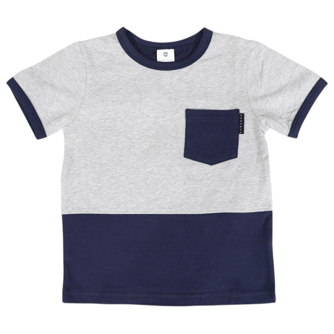 Korango - Colour Block Tee - Navy