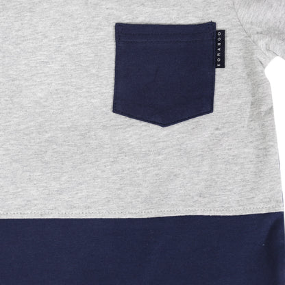 Korango - Colour Block Tee - Navy