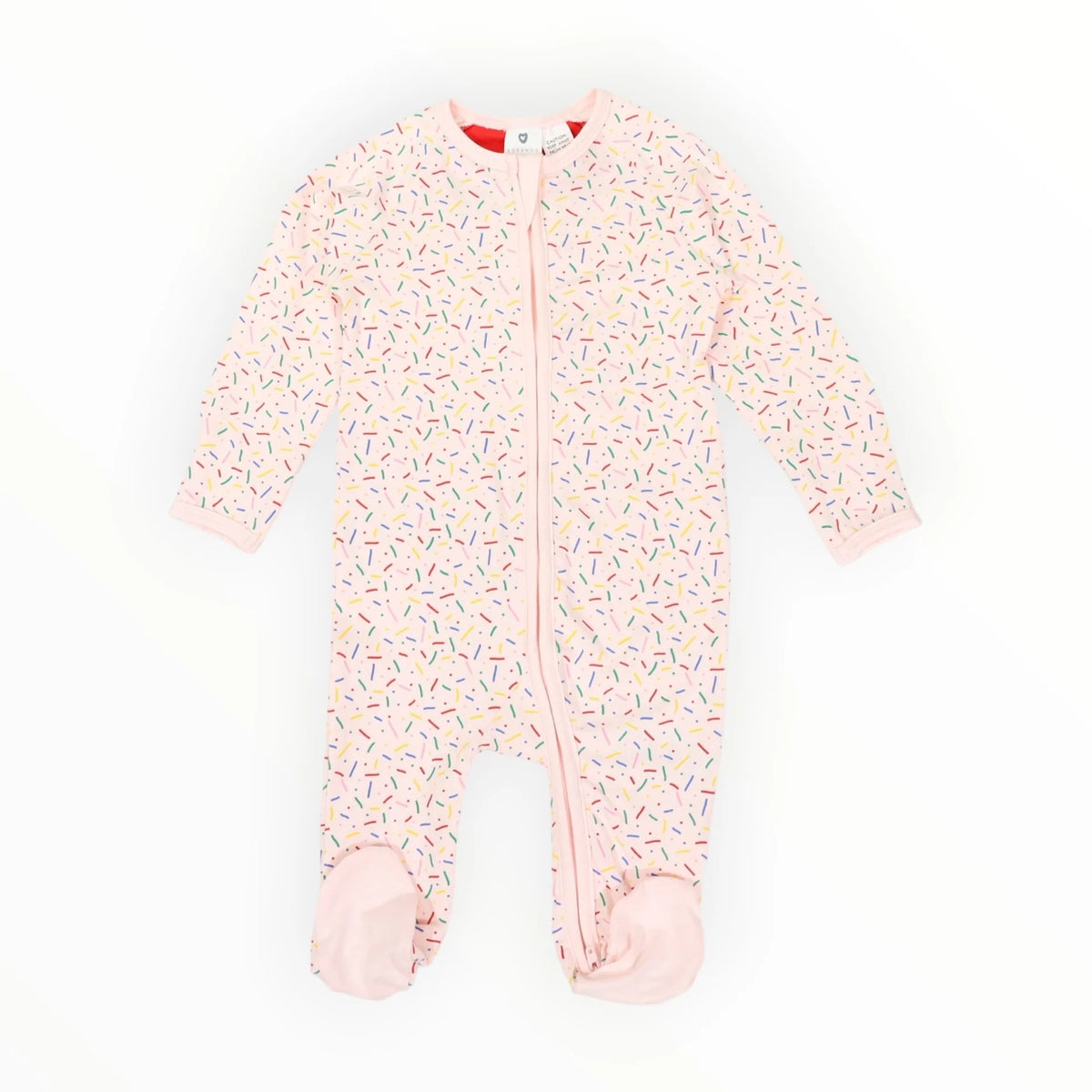 Korango - Sprinkles Zip Cotton Romper Pink