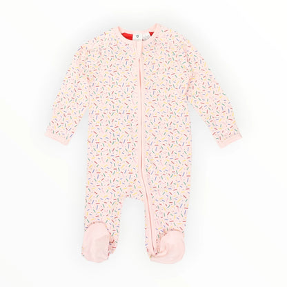 Korango - Sprinkles Zip Cotton Romper Pink