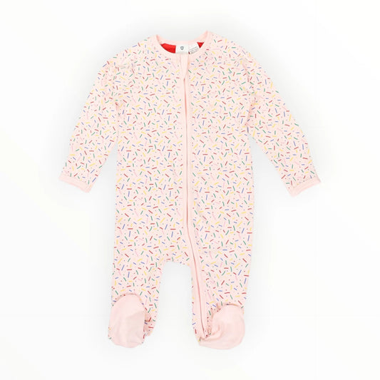 Korango - Sprinkles Zip Cotton Romper Pink