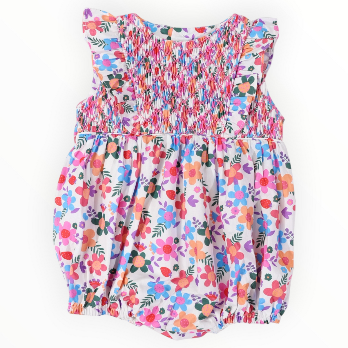 Korango - Smocked Bold Floral Sunsuit