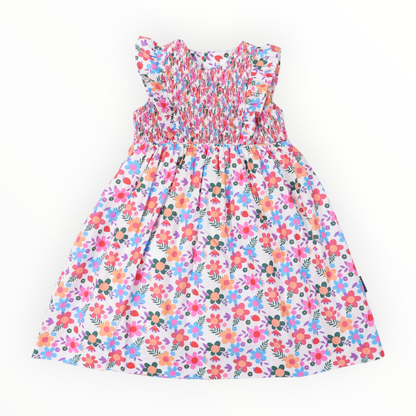 Korango - Smocked Bold Floral Dress