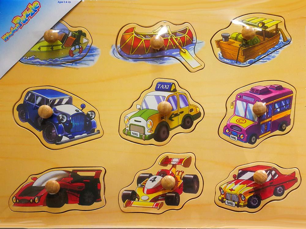 Wooden Puzzle Vehicles