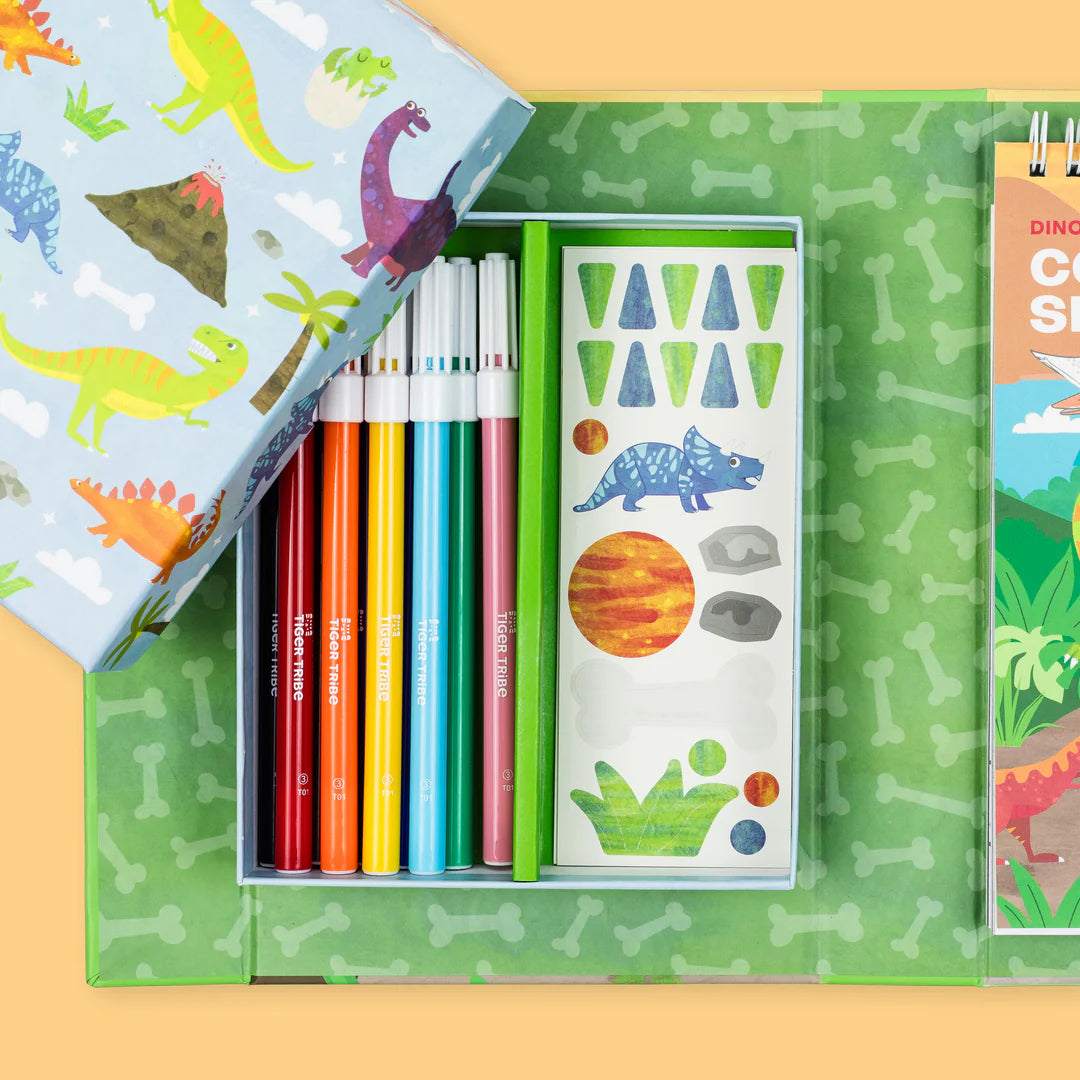 Tiger Tribe - Colouring Set - Dinosaurs