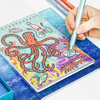 Tiger Tribe Shimmer Colouring Set Sea Life