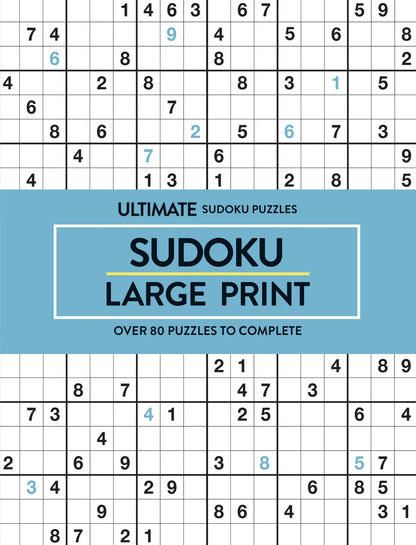 Large Print Sudoku Aqua