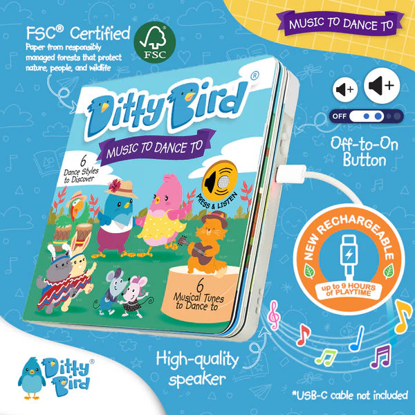 Ditty Bird - Music To Dance To - USB C Rechargeable