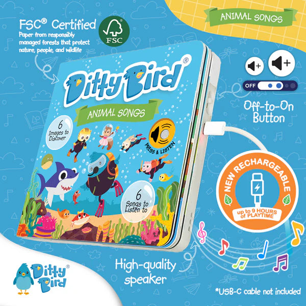 Ditty Bird - Animal Songs - USB C Rechargeable
