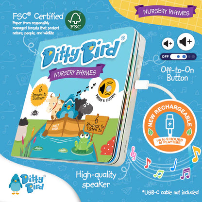 Ditty Bird - Nursery Rhymes - USB C Rechargeable
