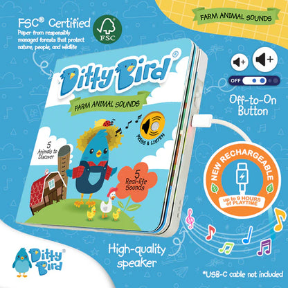 Ditty Bird - Farm Animal Sounds - USB C Rechargeable