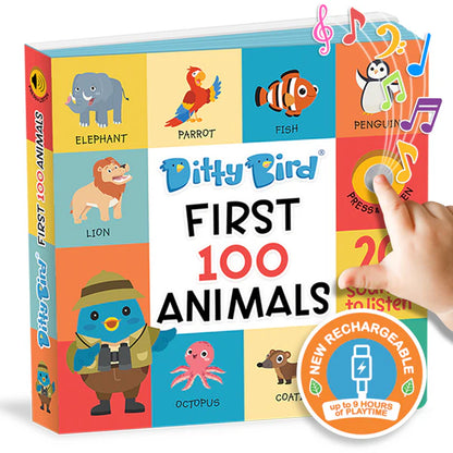 Ditty Bird - First 100 Animals - USB C Rechargeable