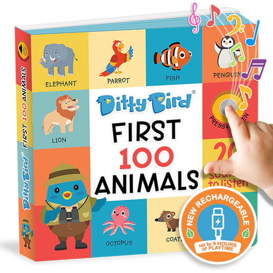 Ditty Bird - First 100 Animals - USB C Rechargeable