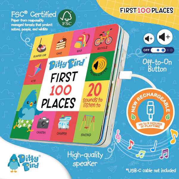 Ditty Bird - First 100 Places - USB C Rechargeable