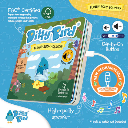 Ditty Bird - Funny Body Sounds - USB C Rechargeable