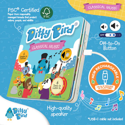 Ditty Bird - Classical Music - USB C Rechargeable