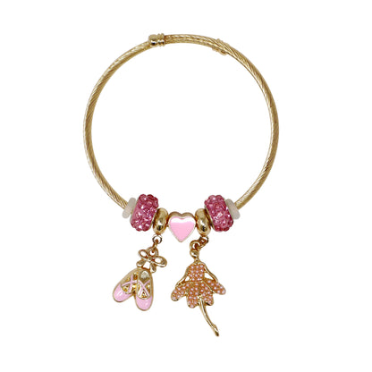 Pink Poppy - Ballerina Charm Bracelet