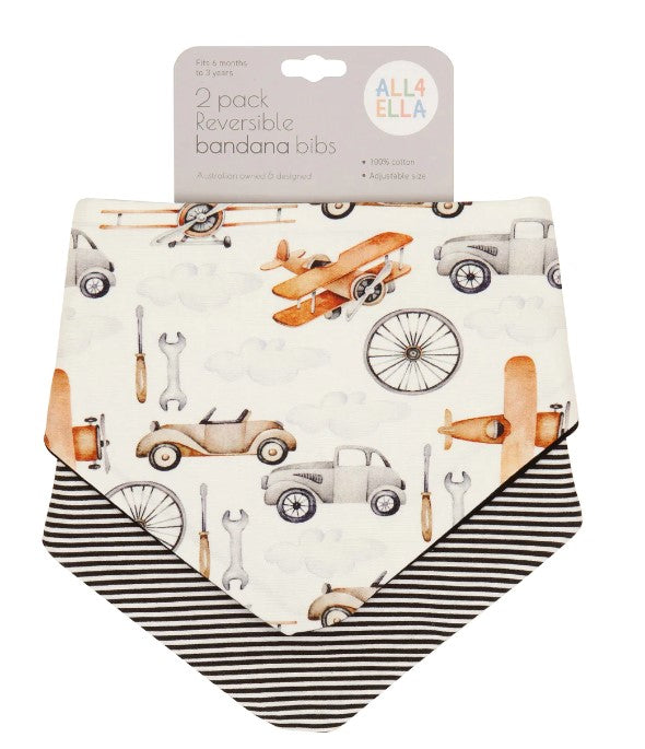 All4Ella - Bandana Bib - 2pk - Assorted