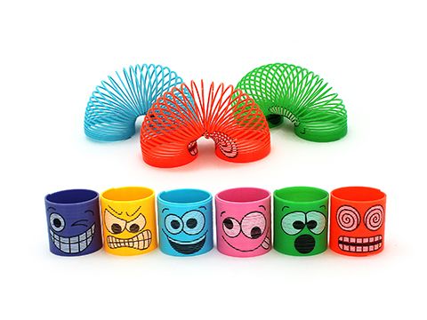 Funny Face Plastic Slinky - 65mm