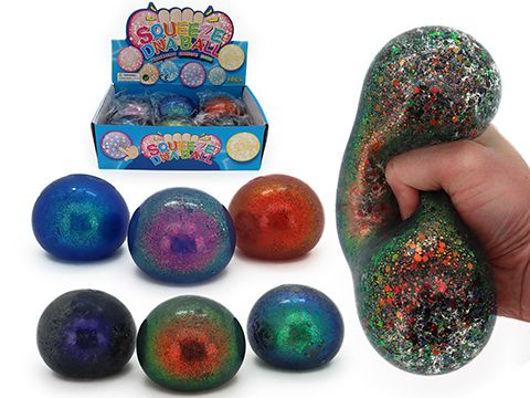 GALAXY SQUEEZE BALL W/TWO-TONE SEQUINS – 10cm