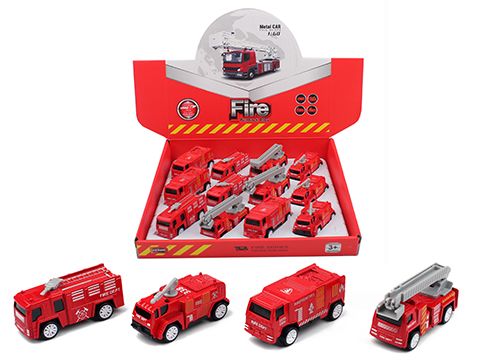 Die Cast Pullback Fire Truck 8.5cm