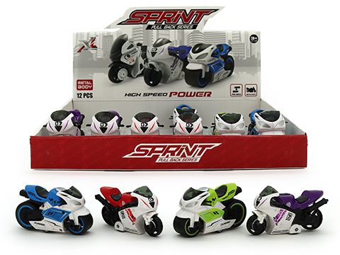 DIE CAST PULLBACK RACER MOTORCYCLE  – 11cm
