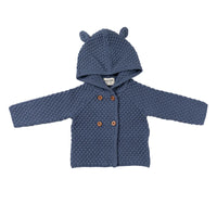 Bear Hood Knit Cardigan