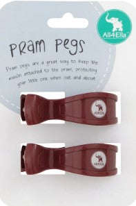 All4Ella - Pram Pegs - 2pk Assorted