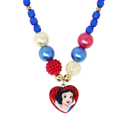 Pink Poppy - Disney Princess Snow White Pendant Stretch Beaded Necklace & Bracelet