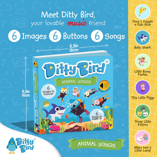 Ditty Bird - Animal Songs - USB C Rechargeable