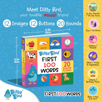 Ditty Bird - First 100 Words - USB C Rechargeable