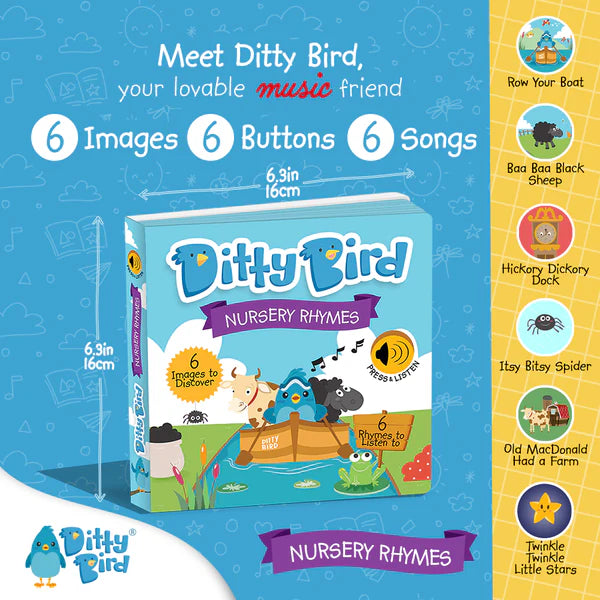 Ditty Bird - Nursery Rhymes - USB C Rechargeable