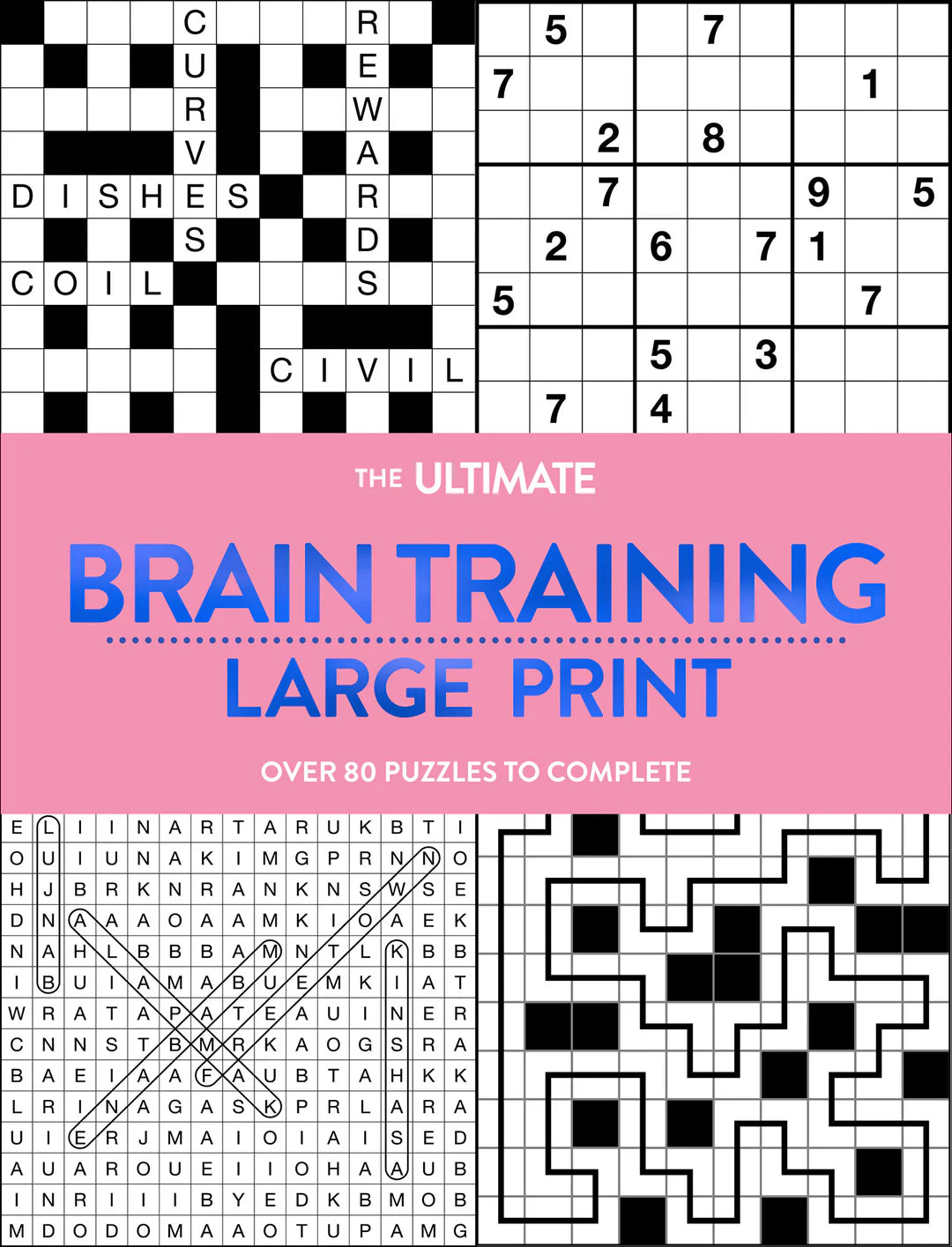 Large Print Brain Training Pink