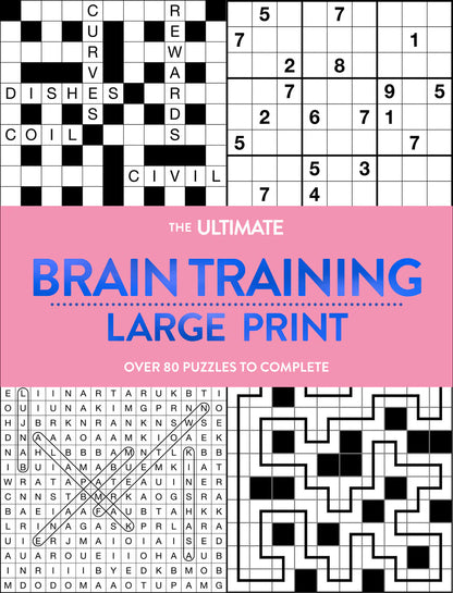 Large Print Brain Training Pink