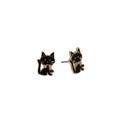 Pink Poppy - Kittens & Bows Earring set of 3