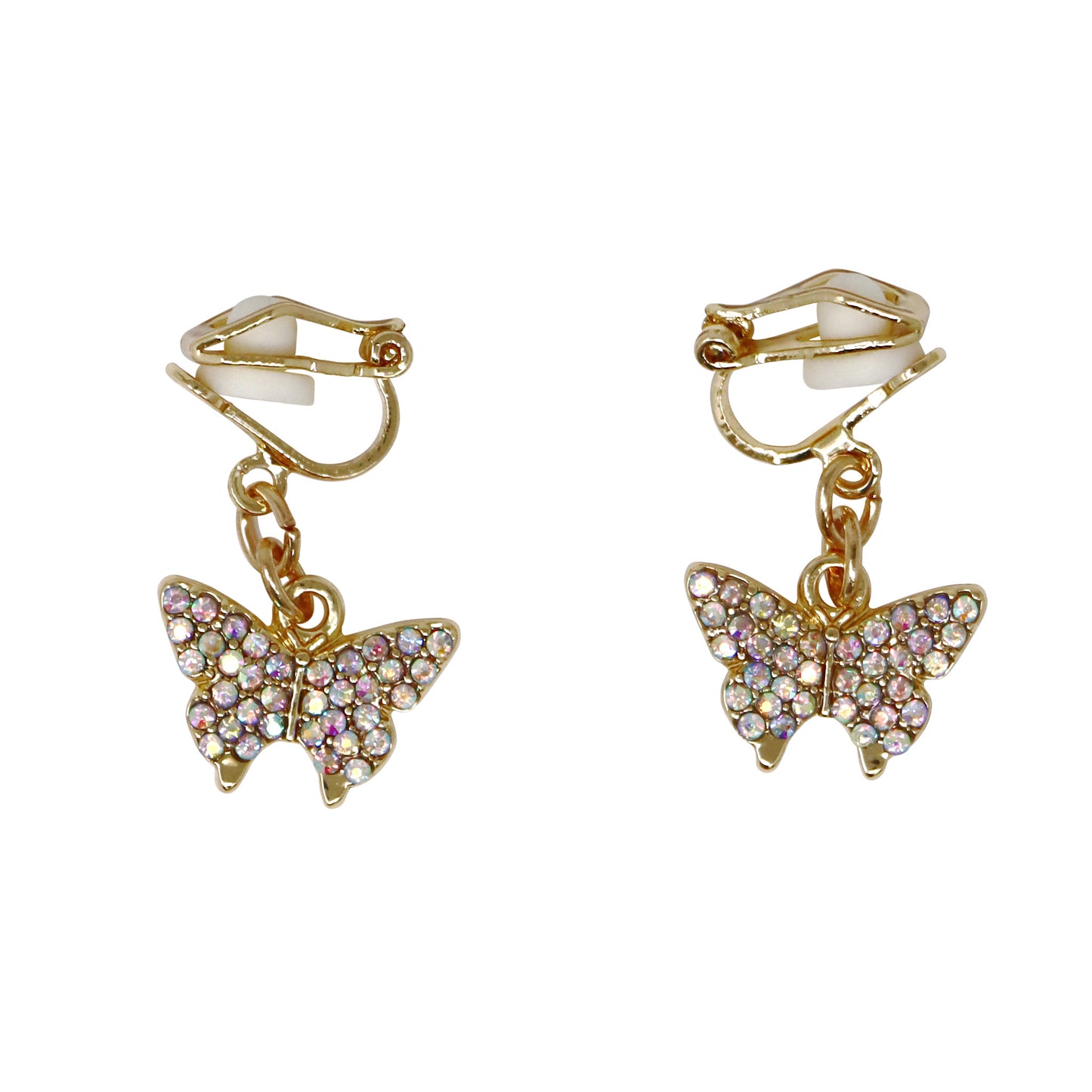 Pink Poppy - Butterfly Clip-on Earrings