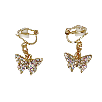 Pink Poppy - Butterfly Clip-on Earrings