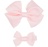 Flo- Small & Medium Clip Bow Set Pink