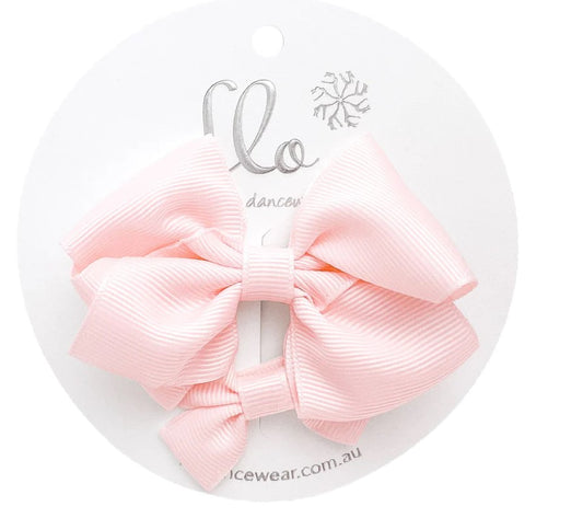 Flo - Small & Medium Clip Bow Set - Pink