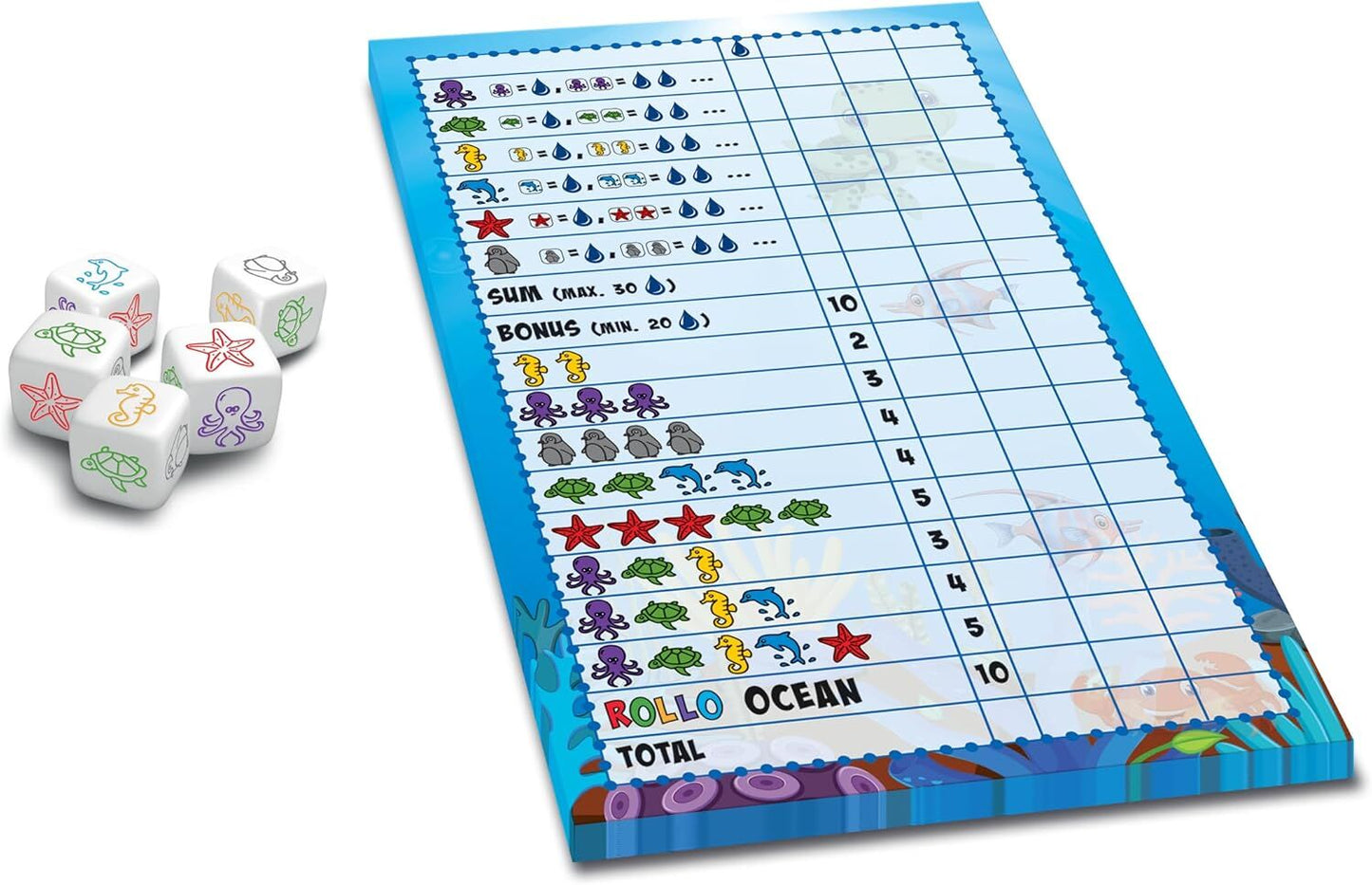 Rollo A Yahtzee Game:  Ocean