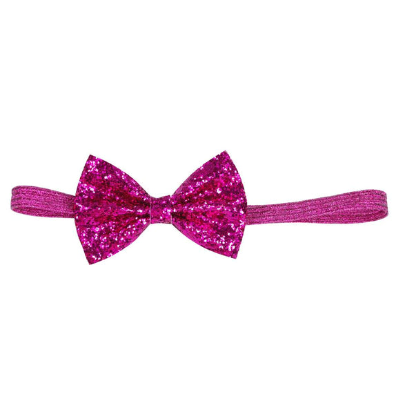 Pink Poppy - Sparkle Collection Bow Headband