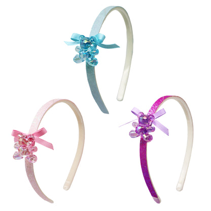 Pink Poppy Teddy Bear Headband