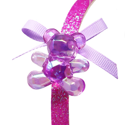 Pink Poppy Teddy Bear Headband
