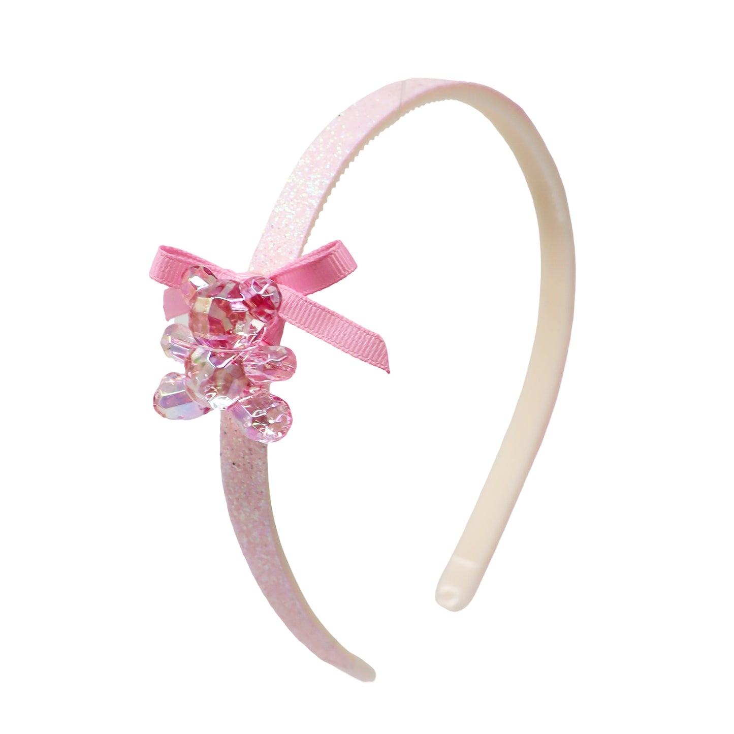 Pink Poppy Teddy Bear Headband
