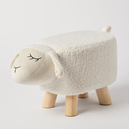 Jiggle & Giggle - Lamb Bouclé Kids Stool